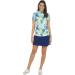 IBKUL UPF 50+ Icefil Cooling Tech Lessie Print Short Sleeve Mock Neck - White Multi Print - X-Small - Buy Online on GoSupps.com