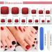 560-Piece False Toenails Set - 20 Sets of Artificial Toe Nails in 14 Sizes with Files and Stick - Perfect for Nail Art Salon and DIY Decoration (Classic Colors) - Buy Online on GoSupps.com