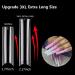 504 PCS Extra Long Clear Nail Tips for Acrylic Nails - Professional Half Cover Square French Fake Nails - 12 Sizes, Straight Tapered, DIY - Buy Online on GoSupps.com