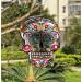 FONMY 12-inch Silver Sugar Skull Garden Wind Spinner - Unique Outdoor Decor & Gift - Buy Online on GoSupps.com