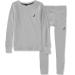 Nautica Boys 2-Piece Shirt & Pants Base Layer Long Johns Waffle Thermal Underwear Set Grey 8-10