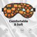 Happy Thanksgiving Pumpkin Print Sleep Mask | Double-Sided Eye Mask for Sound Sleep & Skin Care - Unisex Black - Buy Online on GoSupps.com