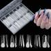 144 pieces nail extension gel dual nail shapes 6 styles gel nail extension shape with scale 12 sizes complete coverage nail shapes acrylic nail shapes for manicure salon diy nail art 144 pieces