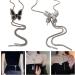 Oralgo Stylish Crystal Butterfly Necklace - Elegant Jewelry Gift for Women & Girls Long Sweater Chain Perfect Wedding Gift - 2-Part Set - Buy Online on GoSupps.com