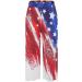 Cotton Linen Cropped Capris Pants for Women | Summer Loose Fit Trousers | Floral Beach Pants with Pockets - Red-04 XXL - Buy Online on GoSupps.com