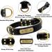 Personalized Leather Dog Collar - Engraved Name Tag Durable & Stylish for Small Medium & Large Dogs (XL Black) - Buy Online on GoSupps.com