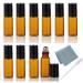 ELFENSTALL- 20PCS 5ml Amber Glass Roller Bottles Roll On Bottle Container with Metal Ball for Essential Oil Aromatherapy Perfumes and Lip Balms - Free 3ML Dropper - Buy Online on GoSupps.com