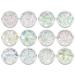 12 jars of Chameleon Wonder Chrome Flakes in beautiful iridescent white-pastel colors