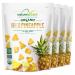 Nature's Intent Organic Dried Pineapple - 4 Pack x 3.5 Ounce - A Healthy Snack - Vegan, Vegetarian, USDA Organic, Non-GMO, and Gluten-Free with No Added Sugars, or Preservatives - Real Dried Fruit