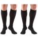 Truform 20-30 mmHg Compression Stockings for Men and Women Knee High Length Closed Toe Black Large 2 Count Large (Pack of 2) Black