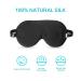 VenusCare Natural Mulberry Silk Sleep Mask - Super Smooth & Soft Eye Mask for Men & Women - Adjustable Strap for Travel, Meditation, Nap, Daylight Sleeping - Breathable Lightweight (Black) - Buy Online on GoSupps.com