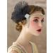 SWEETV Flapper Headband - Great Gatsby Inspired Feather & Rhinestone Headpiece - Buy Online on GoSupps.com