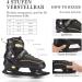 Adjustable Ice Skates for All - Stainless Steel Ice Skating Shoes with Quick Lace-Up & Push-Lock Buckle | Unisex Sizes (42-45) - Buy Online on GoSupps.com