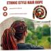 SKISUNO Bendable Ethnic Headband Dreadlocks Hair Tie Dreadlock Hair Accessories Hair Accessories for Braids Dreadlock Hair Rope Hair Band Bohemian Hair Ties Women Accessories - Buy Online on GoSupps.com