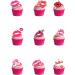 27 Stand Up Valentines Kisses Themed Edible Wafer Paper Cake Toppers Decorations - Buy Online on GoSupps.com