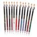 Healeved 12pcs Lip Liner Eyeliner Eyebrow Pencil Lip Liner Pencil Eyeliner Black Gel Eyeliner Wooden
