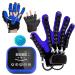 Rehabilitation Robotic Gloves Hand Finger Training Stroke Hand Splint Mirror Mode LCD Screen Display with Single Finger Training B-Left Hand XL Hand XL