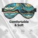 Turquoise Blue Gold Marble Unisex Sleep Mask | Double-Sided Eye Mask for Sound Sleep & Skin Care - Buy Online on GoSupps.com