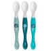 TUM TUM 3pc Swapsie Weaning Spoons Set Double Ended Baby Spoons BPA & Dishwasher Safe (Blue)
