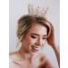 SweetV Rose Gold Queen Crown | Iridescent Crystal Birthday Cake Topper | Costume Tiaras for Wedding Halloween Baby Shower - Buy Online on GoSupps.com