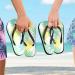 Mnsruu Yellow Palm Leaves Pineapple Flip Flops for Women & Men | Perfect for Home Hotel Spa & Travel - Buy Online on GoSupps.com