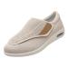 Diabetic Walking Shoes for Women Breathable Mesh Sneakers for Elderly Diabetic Edema Swollen Feet Outdoor 7.5 Beige