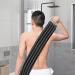 Dual-Sided Body Scrubber Sponge Back Exfoliator - Shower Loofah for Bath - 70x12cm Black - Buy Online on GoSupps.com