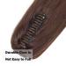 SEGO 100% Remy Dark Brown Ponytail Extension | Clip-In Real Hair Braid - 14 (35cm) - Buy Online on GoSupps.com