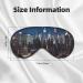 Buy New York City Night Printed Soft Eye Mask | Zero Eye Pressure Travel Blackout Eye Mask for Better Sleep - Buy Online on GoSupps.com