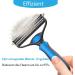 Fttouuy 2-in-1 Pet Deshedding and Dematting Tool - Azure Short Hair | Dual Sided Pet Grooming Brush for Mats & Tangles Removal - Buy Online on GoSupps.com
