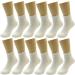 Physicians Approved Diabetic Socks - 12 Pairs Men's Crew Ankle Cotton Socks - Buy Online on GoSupps.com