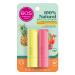 eos 100% Natural Lip Balm - Strawberry Peach and Pineapple Passionfruit, Dermatologist Recommended, All-Day Moisture, 0.14 oz, 2 Pack Strawberry Peach & Pineapple Passionfruit