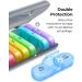 Weekly Pill Organizer - 3 Times A Day 7 Day Pill Box with 180 Wide Open Design - Easy to Fill & Retrieve | Double Protection Case for Vitamins Fish Oil Supplements - Buy Online on GoSupps.com