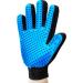 BANSHAN Pet Gloves Beauty Tools New 259 Needles Furniture Pet Hair Removal Gloves - Cat and Dog Long and Short Hair Soft Massage Hair Removal Brush - Soft Beauty Gloves (1 Right Hand Blue)