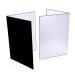 (2 Pcs) Light Reflector 3 in 1 Photography Reflector Cardboard, A4 (12x8 Inch) Size Folding Light Diffuser Board for Still Life, Product and Food Photo Shooting - Black, Silver and White, 2 Pack