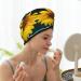 Sunflower Pattern Coral Velvet Dry Hair Cap Ideal for Home Travel Pool Parties & More | Fast International Shipping - Buy Online on GoSupps.com