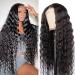 Loose Deep Wave Lace Front Wigs Human Hair 200% Density for Black Women BLY 4x4 HD Transparent Closure Wig Pre Plucked Glueless Natural Black Color 26 Inch 26 Inch (Pack of 1) 4x4 Black Wig