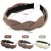 Shop Nayyana 3-Piece Fashionable Headbands for Women & Girls Wide Braided Non-Slip Hair Accessories in Coffee Color Style 2 - Buy Online on GoSupps.com
