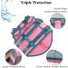 Vivaglory Sporty Dog Security Vest - Durable Neoprene Rescue Vest Comfortable Pink Gray Small (S: 46-56cm) - Ideal for International Shipping - Buy Online on GoSupps.com