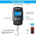 JOOKKI Fish Scale Portable Hanging Scale 110lb/50kg with LCD Display and Tape Measure - Black - Buy Online on GoSupps.com