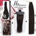 Moresoo Tape Extensions Real Hair - 60cm Invisible Seamless #2 Darkest Brown - 20 Pieces 50g - Buy Online on GoSupps.com