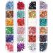 FEIlei 12 Grids 3D Nail Jewelry Nail Art Studs Shiny Diamond Crystal Gems Rhinestones - Buy Online on GoSupps.com
