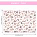 Paw Print Pet Blanket 6-Piece Set - Soft Fluffy Dog Cat Blanket for Small Animals - 60 x 40 cm - Brown/White/Pink - Buy Online on GoSupps.com