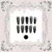 VOTACOS Long Coffin Black Press on Nails with 3D Rhinestone Butterfly Design - Matte Full Cover Stick on False Nails for Women | G2 BLACK 3D - Buy Online on GoSupps.com