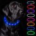 Nepfaivy Luminous Hand Hund Usb Charging - waterproof dog collar luminous with adjustable length LED collar for dogs with 3 lighting modes for safety blue silicone - blue