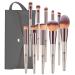 HEYMKGO Make Up Brush Set Professional Brush Set Makeup 10 Pieces with PU Leather Bag Champagne Gold Makeup Brush Kit Kabuki Eyeshadow Makeup Brushes Gift Foundation Cosmetic Brush