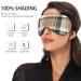 WELLDAY Brown Plaid Sleep Mask - Adjustable Eye Shade Cover for Men and Women - Buy Online on GoSupps.com