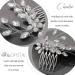 Casdre Crystal Bride Wedding Hair Comb - Bridal Side Comb Hair Piece for Women and Girls (Silver) - Buy Online on GoSupps.com