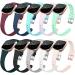 10 Pack Slim Bands Compatible with Fitbit Versa/Fitbit Versa 2/Fitbit Versa Lite for Women Men Soft Silicone Replacement Wristbands with Metal Buckle Small 02: Wine red/Navy blue/Dark green/White/Light blue/Black/Gray/Mint…