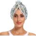 Decorative Flowers Dry Hair Cap & Quick Dry Towel Set - Super Absorbent Soft & Comfortable | 2 Piece with Button Headband - Buy Online on GoSupps.com